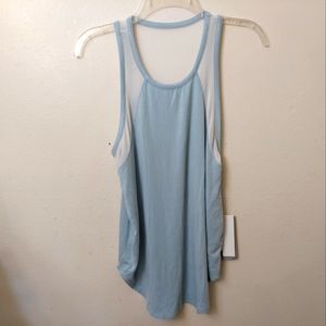 DKNY Logo Sport Tank Top Light Blue Size Small Petite